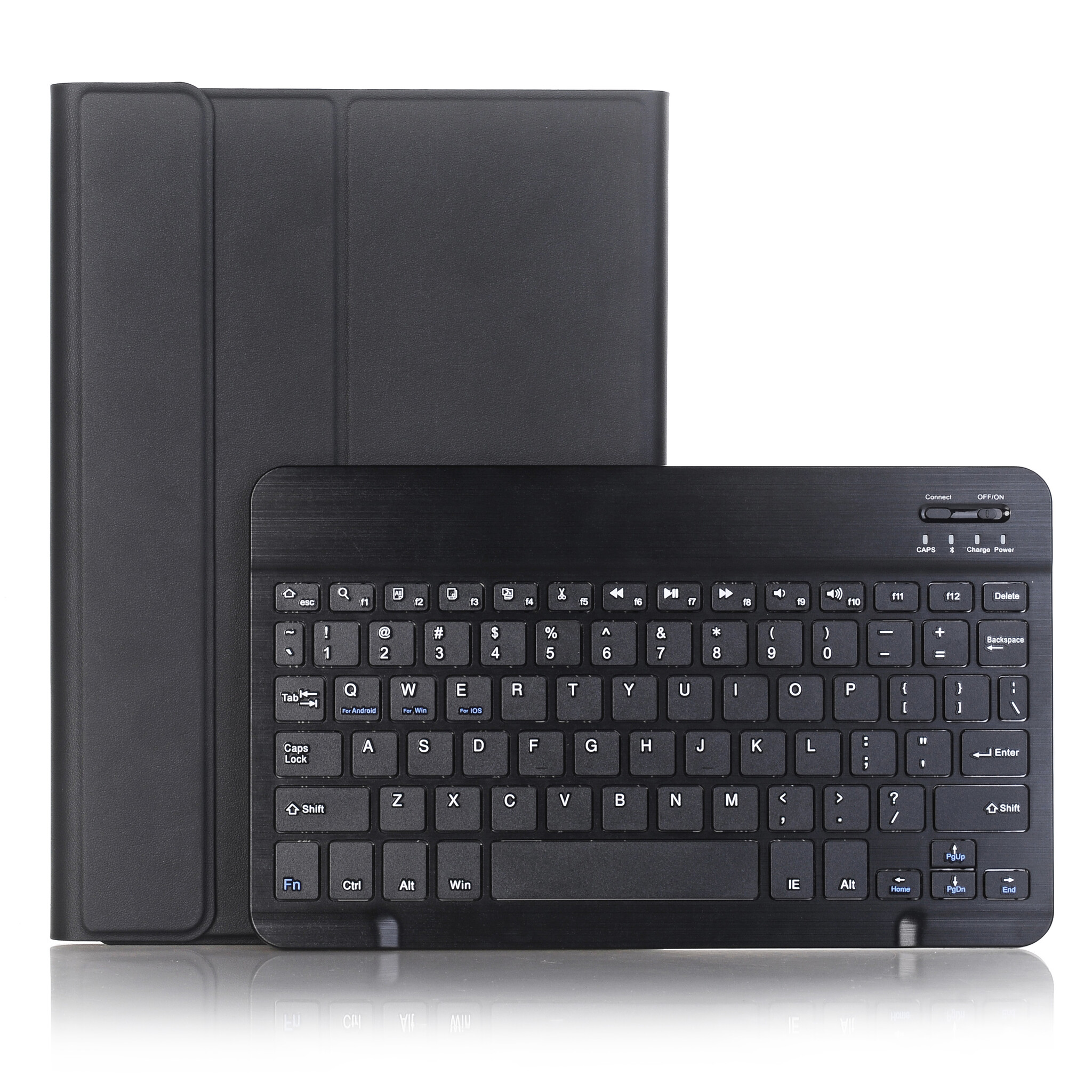 Case2go - Bluetooth Toetsenbord hoes geschikt voor Apple iPad Air (2024) / Apple iPad Air (2025) - 11 Inch - QWERTY - Auto Wake/Sleep functie - Met Pencil Houder - Zwart afbeelding