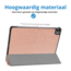 Hoes geschikt voor iPad Pro 13 (2025/2024) - 13 Inch - Tri-Fold Book Case met Stylus Pen houder - TPU - Rosegoud