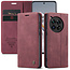 CaseMe - Telefoonhoesje geschikt voor OnePlus 12 - Wallet Book Case - Met Magnetische Sluiting - Rood