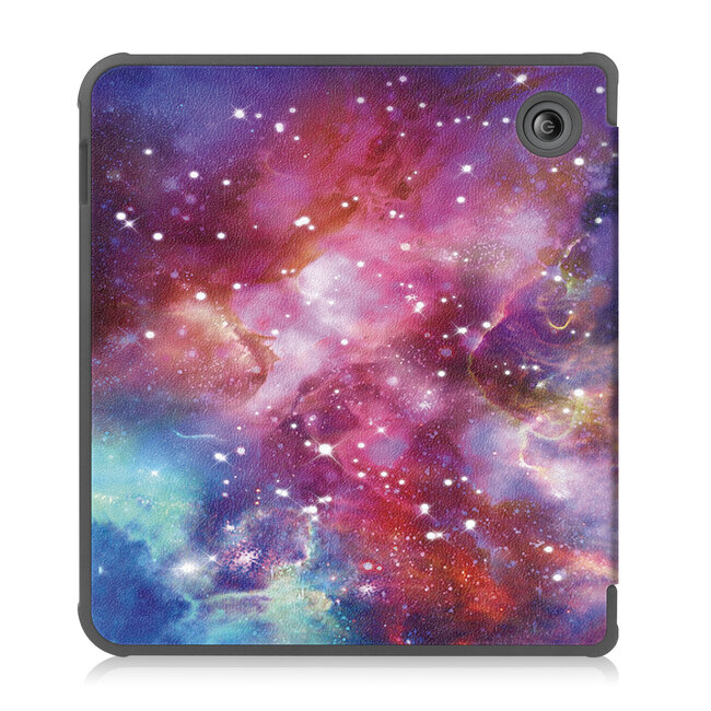 Case2go - Hoes geschikt voor Kobo Libra Colour - Flip Cover - Auto/Wake functie - TPU - Galaxy