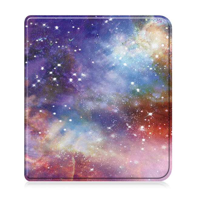 Case2go - Hoes geschikt voor Kobo Libra Colour - Flip Cover - Auto/Wake functie - TPU - Galaxy