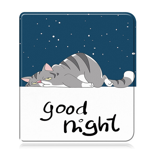 Case2go - Hoes geschikt voor Kobo Libra Colour - Flip Cover - Auto/Wake functie - TPU - Goodnight