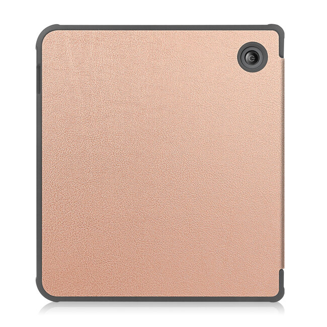 Case2go - Hoes geschikt voor Kobo Libra Colour - Flip Cover - Auto/Wake functie - TPU - Rosegoud