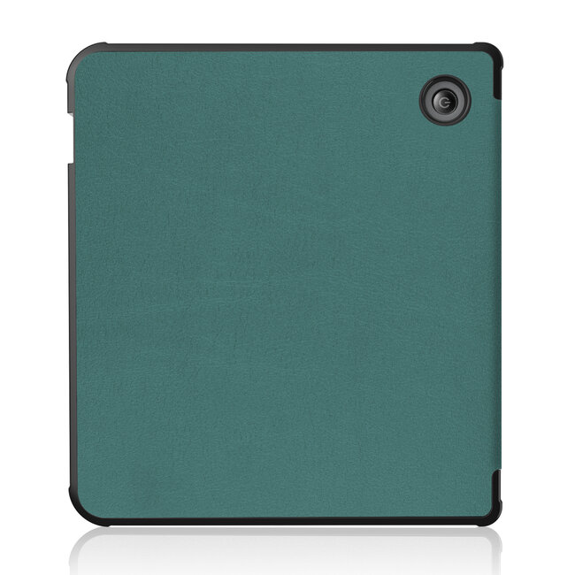 Case2go - Hoes geschikt voor Kobo Libra Colour - Flip Cover - Auto/Wake functie - TPU - Donkergroen