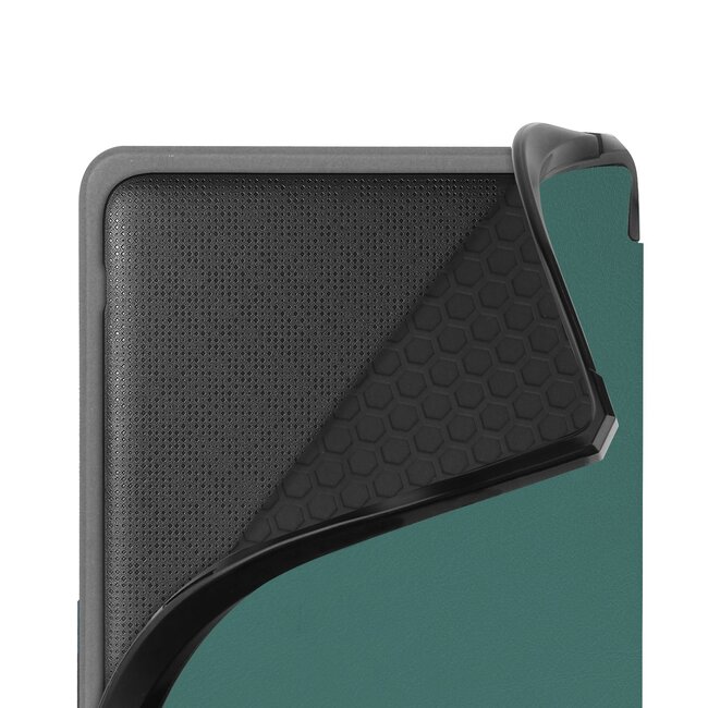 Case2go - Hoes geschikt voor Kobo Libra Colour - Flip Cover - Auto/Wake functie - TPU - Donkergroen