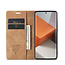 CaseMe - Telefoonhoesje geschikt voor Xiaomi Redmi Note 13 Pro Plus 5G - Wallet Book Case - Met Magnetische Sluiting - Licht Bruin