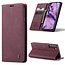 CaseMe - Telefoonhoesje geschikt voor OnePlus Nord - Wallet Book Case - Met Magnetische Sluiting - Rood