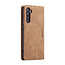 CaseMe - Telefoonhoesje geschikt voor OnePlus Nord - Wallet Book Case - Met Magnetische Sluiting - Licht Bruin