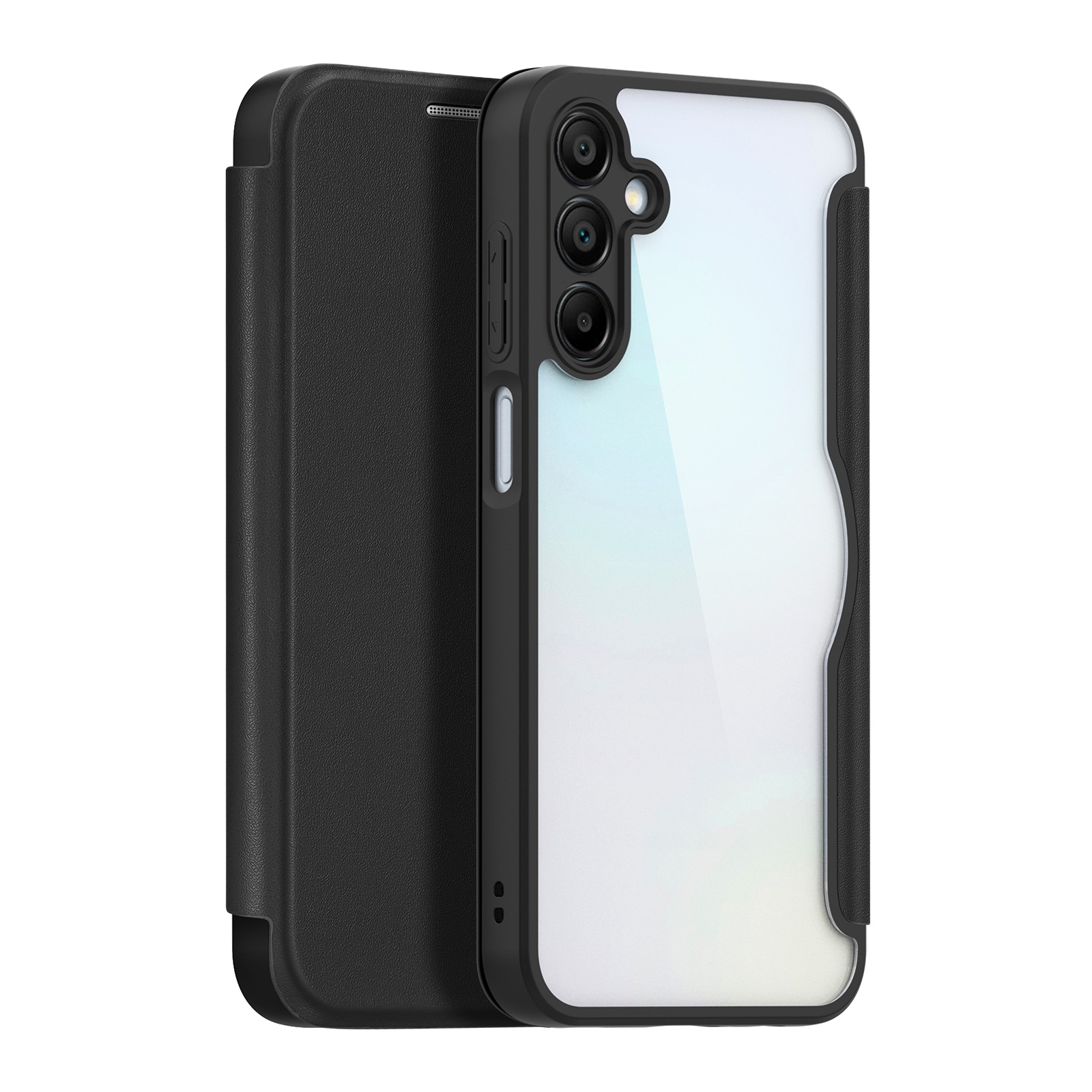 Dux Ducis - Telefoon Hoesje geschikt voor de Samsung Galaxy A15 - Skin x - Book Case - Ruimte voor pasjes - Zwart afbeelding