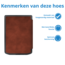 Case2go - E-reader Hoes geschikt voor PocketBook Verse / Pro - Sleepcover - Auto/Wake functie - Magnetische sluiting - Donker Bruin