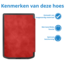 Case2go - E-reader Hoes geschikt voor PocketBook Verse / Pro - Sleepcover - Auto/Wake functie - Magnetische sluiting - Rood