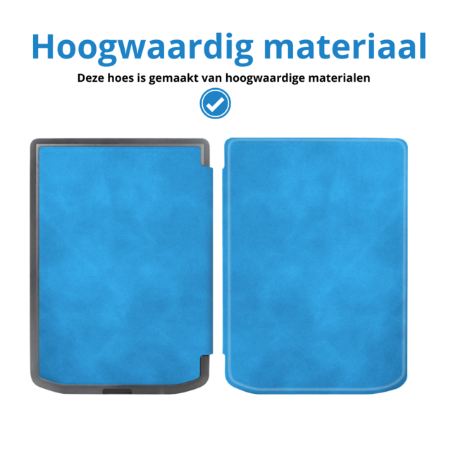 Case2go - E-reader Hoes geschikt voor PocketBook Verse / Verse Pro / Verse Pro Color - Sleepcover - Auto/Wake functie - Magnetische sluiting - Licht Blauw