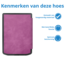 Case2go - E-reader Hoes geschikt voor PocketBook Verse / Verse Pro / Verse Pro Color - Sleepcover - Auto/Wake functie - Magnetische sluiting - Paars