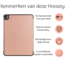 Hoozey - Tablet hoes geschikt voor Apple iPad Pro (2024) - 13 inch - Tablet hoes - Sleep Cover - Rose Goud