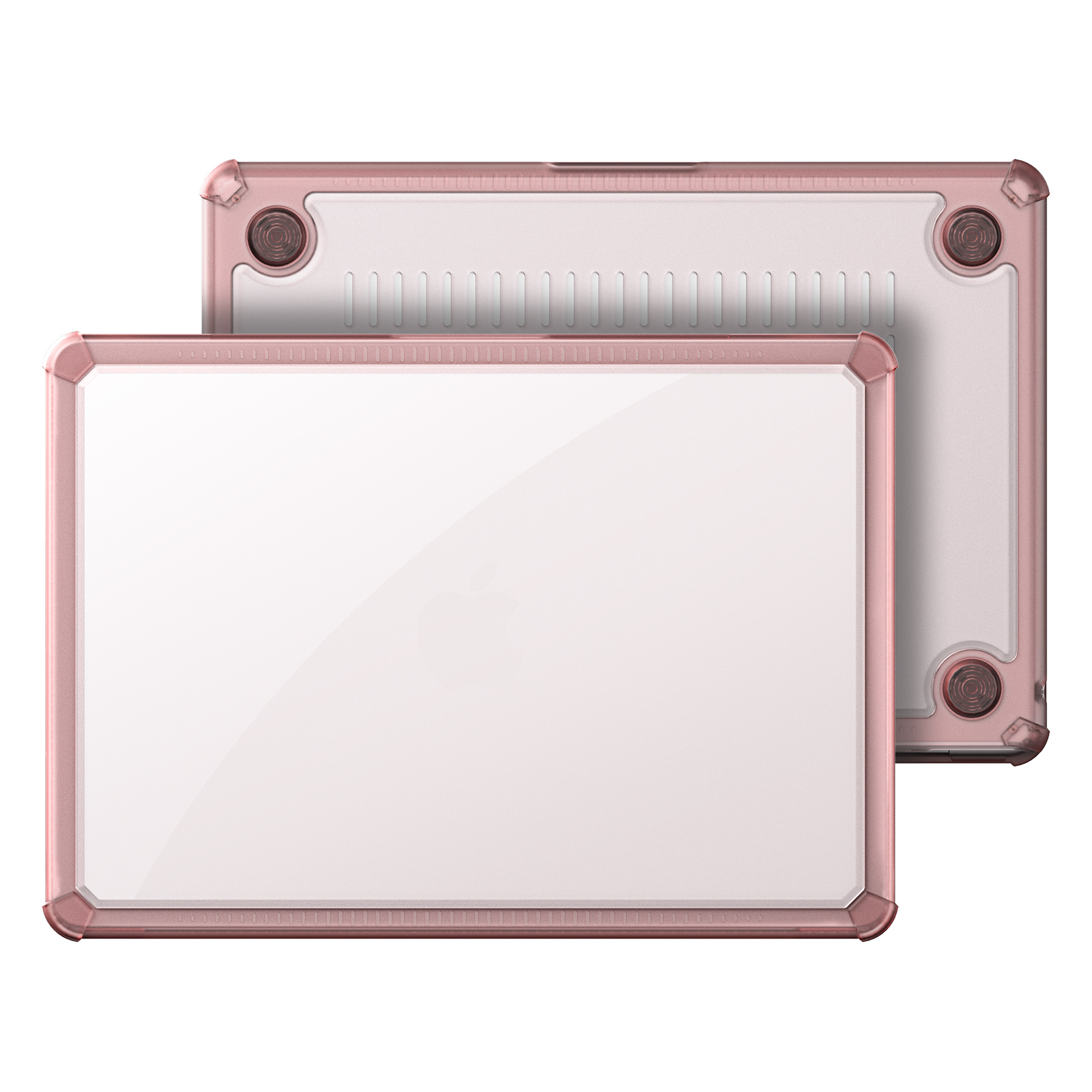 Dux Ducis - Hoes geschikt voor Macbook Air 15.3 (2023/2024) - Warmte ventilatie - 360 Bescherming - Licht gewicht - Roze afbeelding