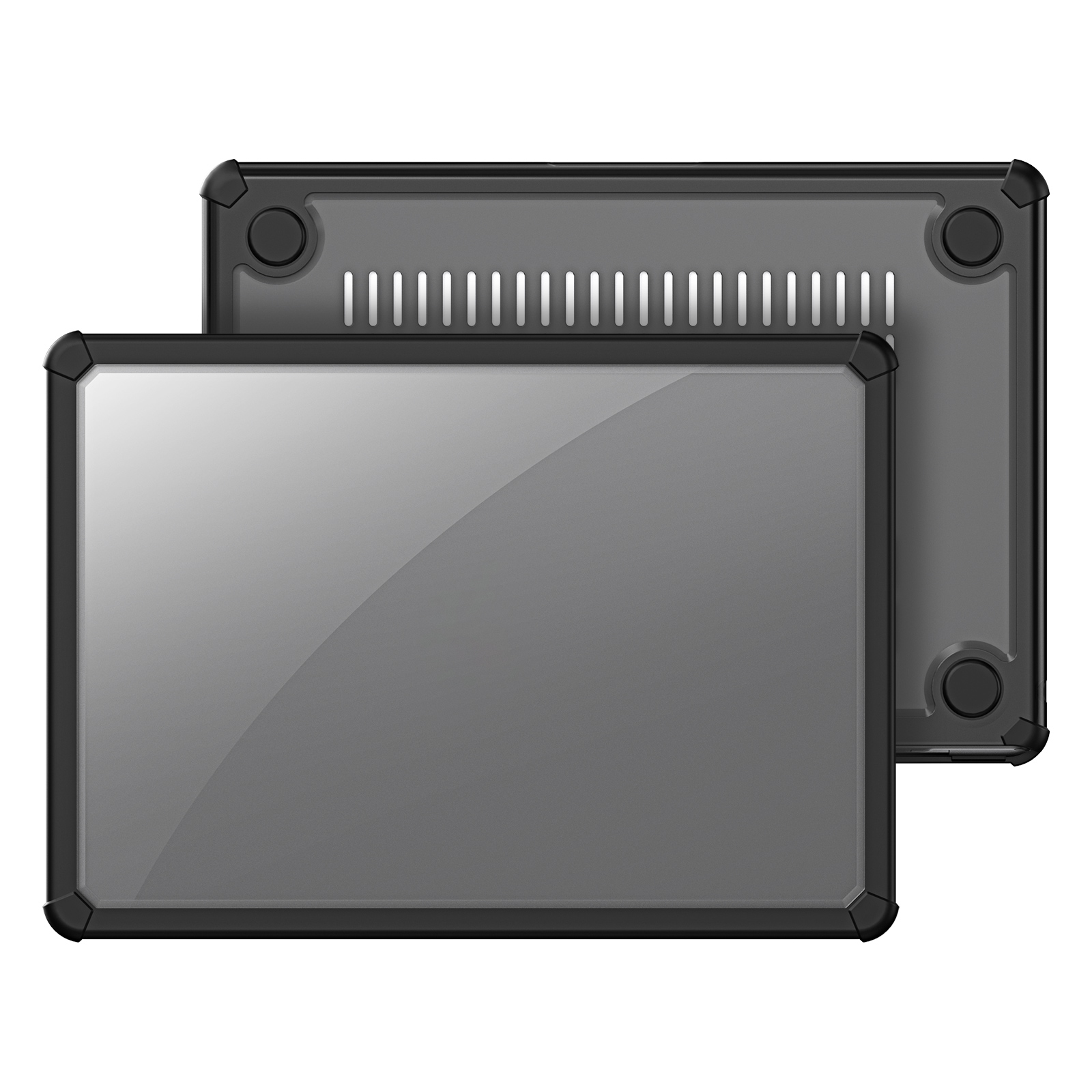 Dux Ducis - Hoes geschikt voor Macbook Pro 13.3 (2016-2020) - Warmte ventilatie - 360 Bescherming - Licht gewicht - Zwart afbeelding