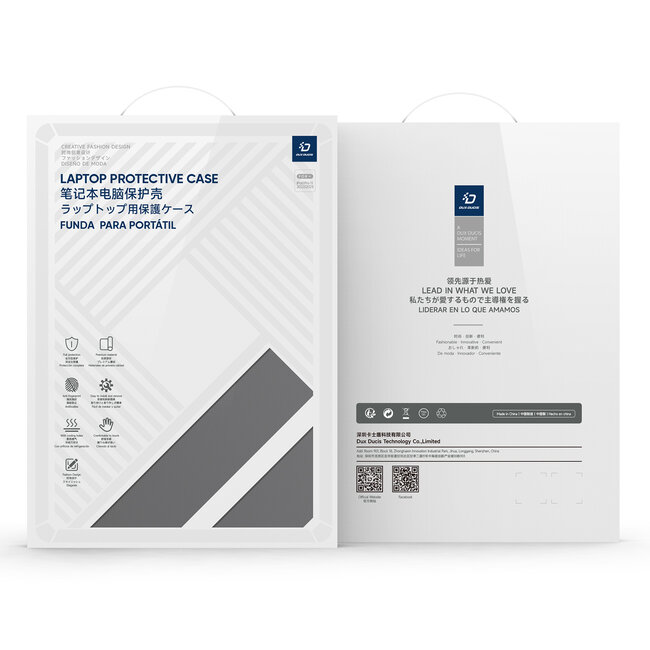 Dux Ducis - Laptoptas- Hoes geschikt voor Macbook Air 15.3 (2023/2024) - Laptophoes- Warmte ventilatie - Laptop Sleeve- Laptop Tas- 360 Bescherming - Licht gewicht - Zwart