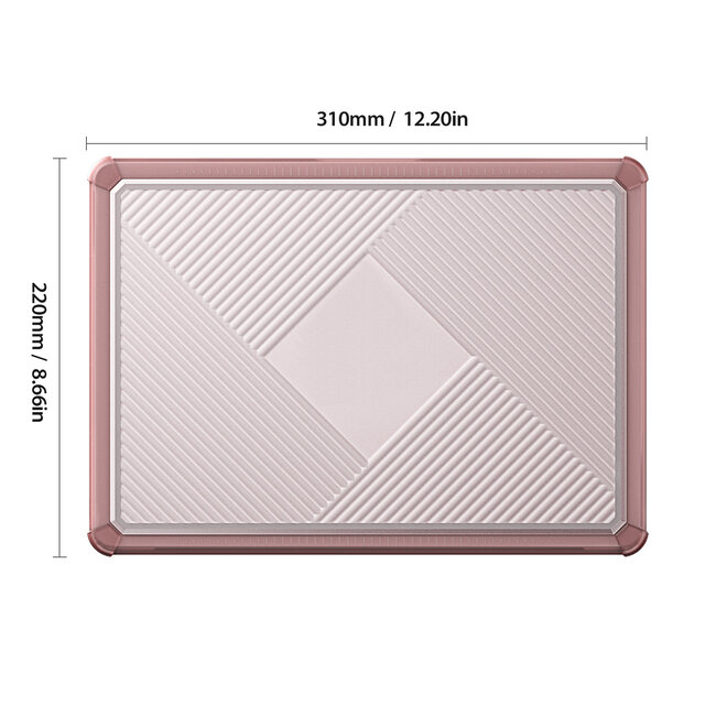 Dux Ducis - Laptoptas- Hoes geschikt voor Macbook Air 13.6 (2022/2024) - Laptophoes- 360 Bescherming - Laptop Sleeve- Laptop Tas- Licht gewicht - Roze