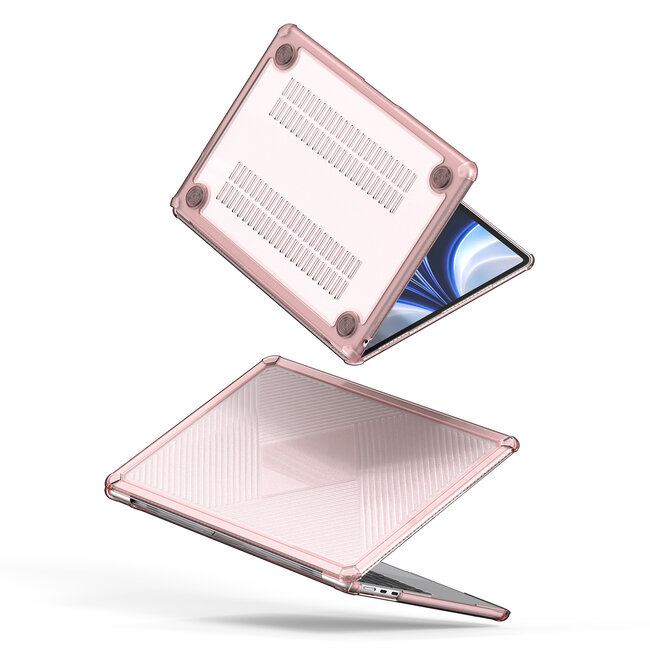 Dux Ducis - Laptoptas- Hoes geschikt voor Macbook Air 13.6 (2022/2024) - Laptophoes- 360 Bescherming - Laptop Sleeve- Laptop Tas- Licht gewicht - Roze