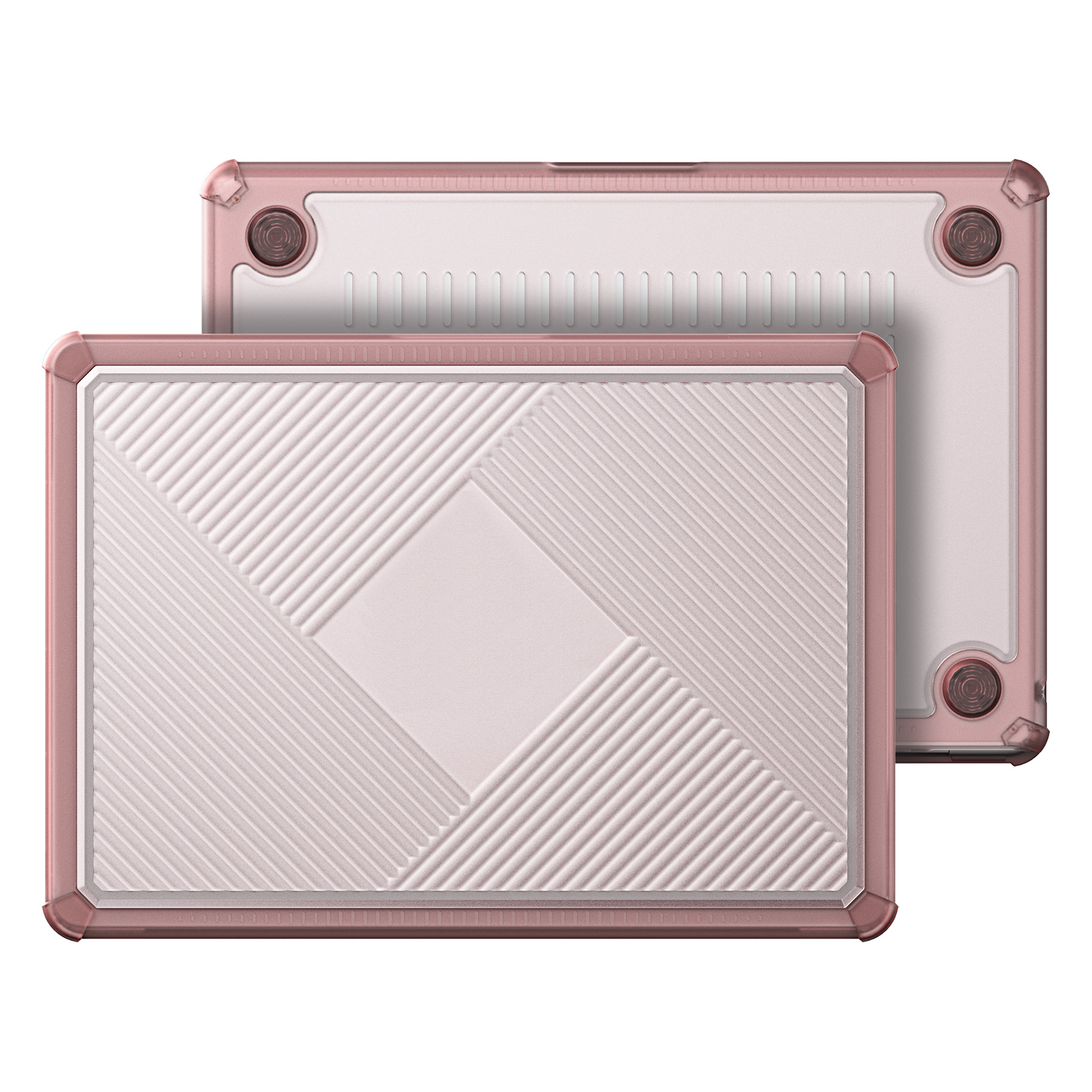 Dux Ducis - Hoes geschikt voor Macbook Air 15.3 (2023/2024) - 360 Bescherming - Licht gewicht - Roze afbeelding