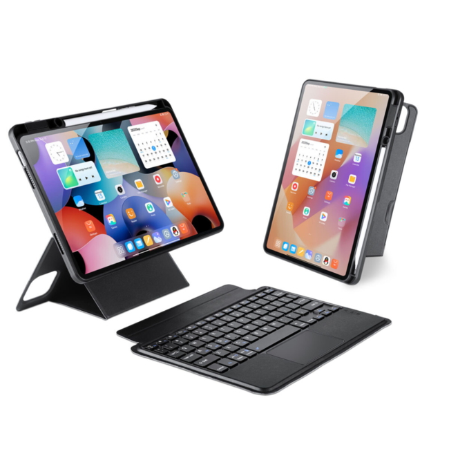 Dux Ducis - Toetsenbord hoes geschikt voor Apple iPad Pro 13 (2024) - Afneembaar - QWERTY - Tablet toetsenbord met touchpad - Zwart