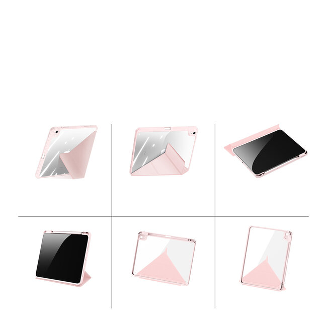 Dux Ducis - Hoes geschikt voor Apple iPad Air (2024) - 11 Inch - Magneet sluiting - Auto Sleep/Wake functie - Met Pencil houder - Roze