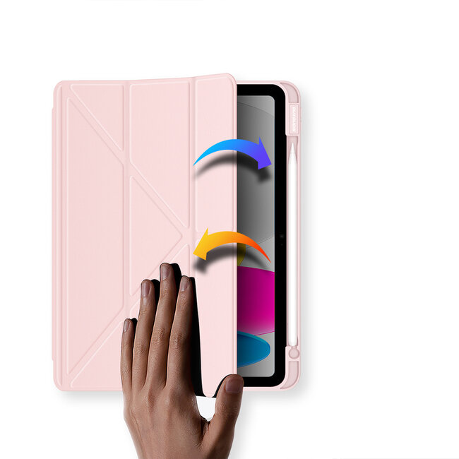 Dux Ducis - Hoes geschikt voor Apple iPad Air (2024) - 11 Inch - Magneet sluiting - Auto Sleep/Wake functie - Met Pencil houder - Roze