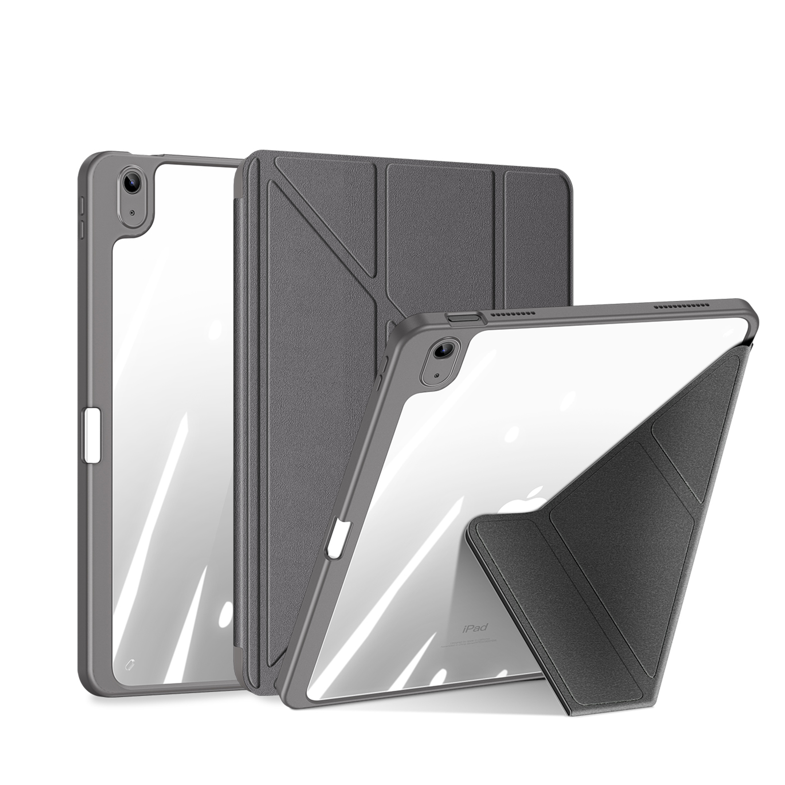 Dux Ducis - Hoes geschikt voor Apple iPad Air (2024) - 11 Inch - Magneet sluiting - Auto Sleep/Wake functie - Met Pencil houder - Grijs afbeelding