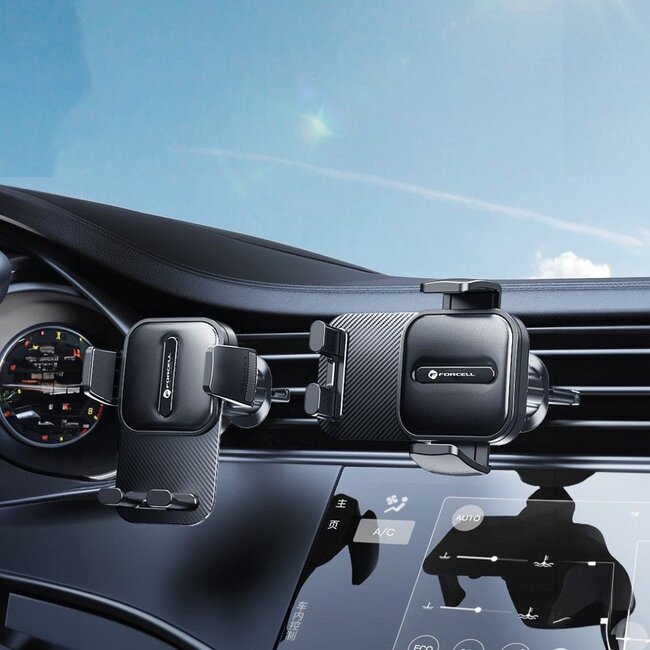 Forcell - Autohouder geschikt voor Telefoon - 360 draaibaar  - Ventilatierooster - Zwart