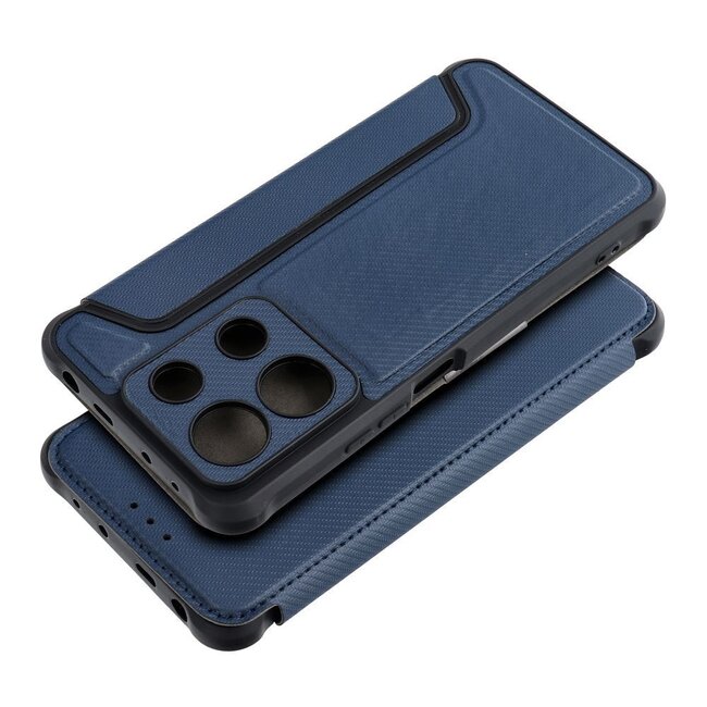 Case2go - Hoesje geschikt voor Xiaomi Redmi Note 13 Pro 5G - Schokbestendige Book Case - Donker Blauw