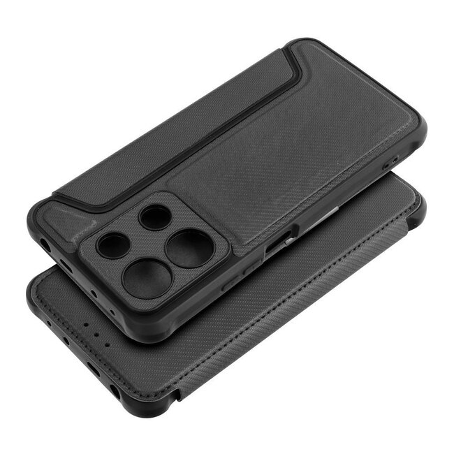 Case2go - Hoesje geschikt voor Xiaomi Redmi Note 13 Pro 4G - Schokbestendige Book Case - Zwart
