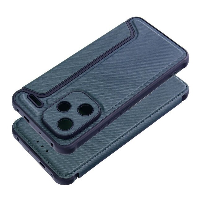 Case2go - Hoesje geschikt voor Xiaomi Redmi Note 13 Pro Plus 5G - Schokbestendige Book Case - Donker Blauw