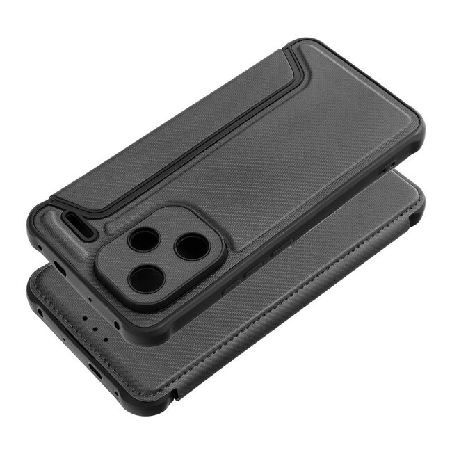 Case2go - Hoesje geschikt voor Xiaomi Redmi Note 13 Pro Plus 5G - Schokbestendige Book Case - Zwart