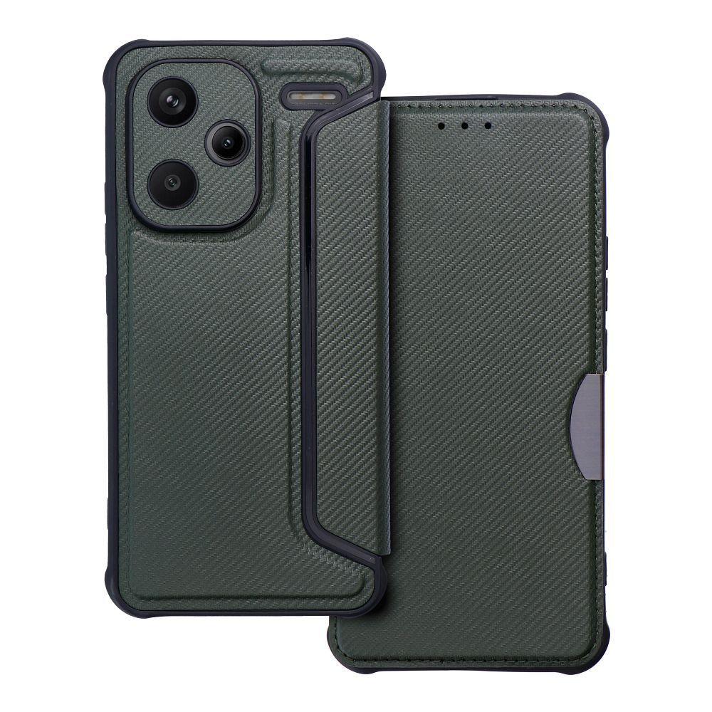 Case2go - Hoesje geschikt voor Xiaomi Redmi Note 13 Pro Plus 5G - Schokbestendige Book Case - Donker Groen afbeelding