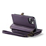 CaseMe - Telefoonhoesje geschikt voor Apple iPhone 15 - Wallet Book Case met Schouder Strap - Paars