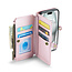 CaseMe - Telefoonhoesje geschikt voor Apple iPhone 15 Plus - Wallet Book Case met Schouder Strap - Licht Roze