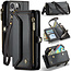 CaseMe - Telefoonhoesje geschikt voor Apple iPhone 15 Pro Max - Wallet Book Case met Schouder Strap - Zwart