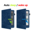Case2go - E-reader hoes geschikt voor Kobo Clara Colour/ BW - Sleepcover - Auto/Wake functie - Met handstrap - Donker Blauw