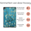 Hoozey - Tablet hoes geschikt voor Samsung Galaxy Tab S6 Lite (2024) - 10.4 inch - Tri-Fold Book Case - Witte Bloesem
