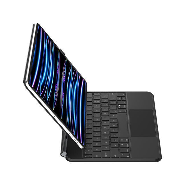 Case2go - Bluetooth toetsenbord geschikt voor Apple iPad Air 11 /Apple iPad Pro 11 / Apple iPad Air 10.9 - Bluetooth Toetsenbord hoes - met Touchpad en Toetsenbordverlichting - Zwart