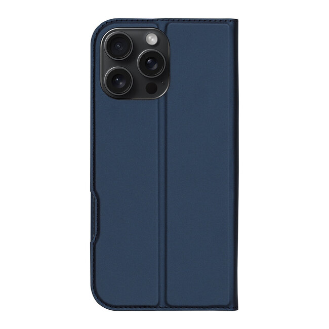 Dux Ducis - Telefoon Hoesje geschikt voor de Apple iPhone 16 Pro  - Skin Pro Book Case - Blauw