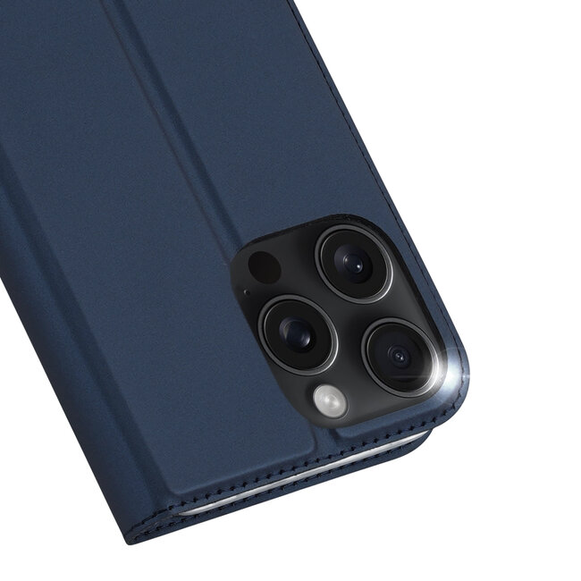 Dux Ducis - Telefoon Hoesje geschikt voor de Apple iPhone 16 Pro  - Skin Pro Book Case - Blauw