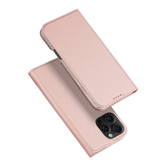 Dux Ducis Dux Ducis - Telefoon Hoesje geschikt voor de Apple iPhone 16 Pro Max - Skin Pro Book Case - Rosé Goud