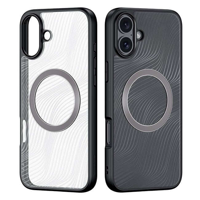 Dux Ducis - Telefoon hoesje geschikt voor de Apple iPhone 16 Plus - Hoesje geschikt voor Magsafe Magneet - Back Cover - Aimo Series - Zwart