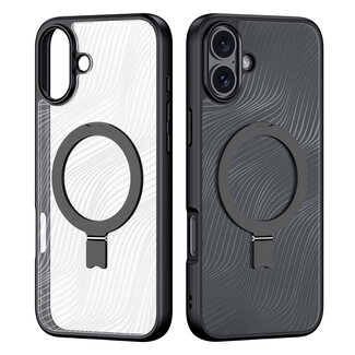 Dux Ducis Dux Ducis - Telefoon hoesje geschikt voor de Apple iPhone 16 Plus - Hoesje geschikt voor Magsafe Magneet - Back Cover met standaard - Aimo Series - Zwart