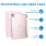 Case2go - Tablet hoes geschikt voor Apple iPad Pro 13 (2024) - Tri-fold Frosted Case met Auto/Wake Functie - Met Pencilhouder - 13 inch - Rosé-goud