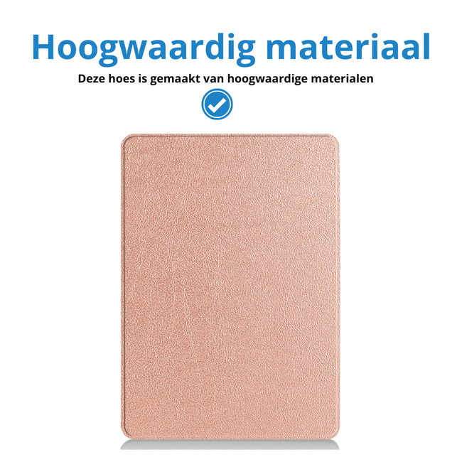 Case2go - Hoes geschikt voor Microsoft Surface Pro 11 - 13 inch Cover - Book Case met Stand Functie - Rosé-Goud