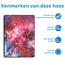 Case2go - Hoes geschikt voor Microsoft Surface Pro 11 - 13 inch Cover - Book Case met Stand Functie - Galaxy