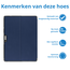 Case2go - Hoes geschikt voor Microsoft Surface Pro 11 - 13 inch Cover - Book Case met Stand Functie - Donker Blauw