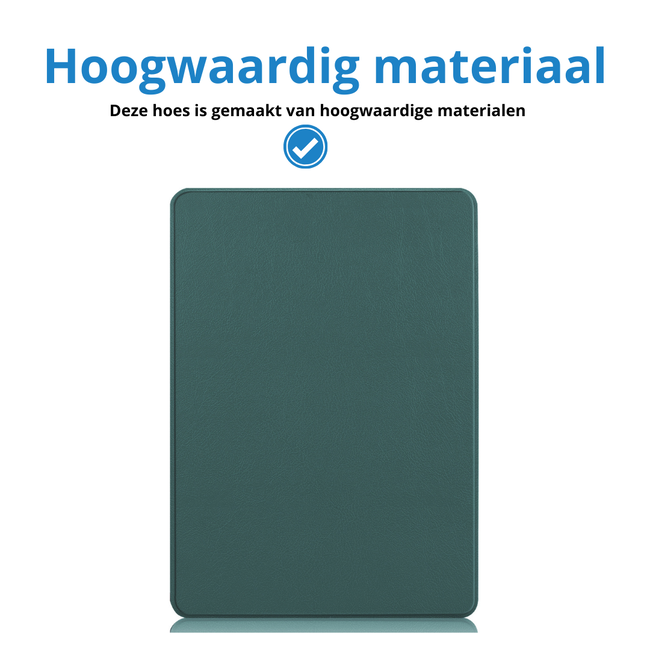 Case2go - Hoes geschikt voor Microsoft Surface Pro 11 - 13 inch Cover - Book Case met Stand Functie - Donker Groen